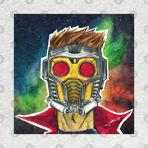 Peter Quill, the starlord in guardians of the galaxy by jorge_lebeau